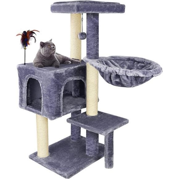 Cat Tree has Scratching Toy with a Ball Activity Centre Cat Tower Furniture - Picture 2 of 7
